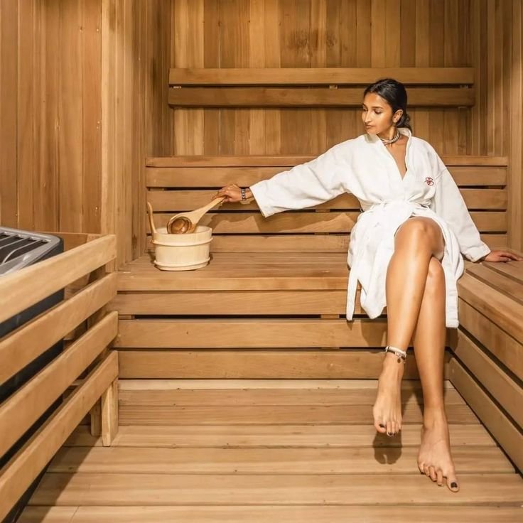 En détente dans le hammam